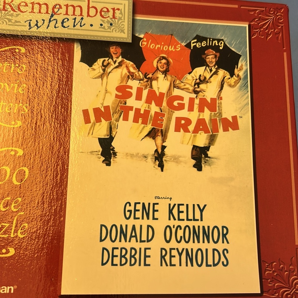 Remember When Puzzle “Singin' in the Rain” Retro Movie Poster 1,000 Pieces - Picture 2 of 7